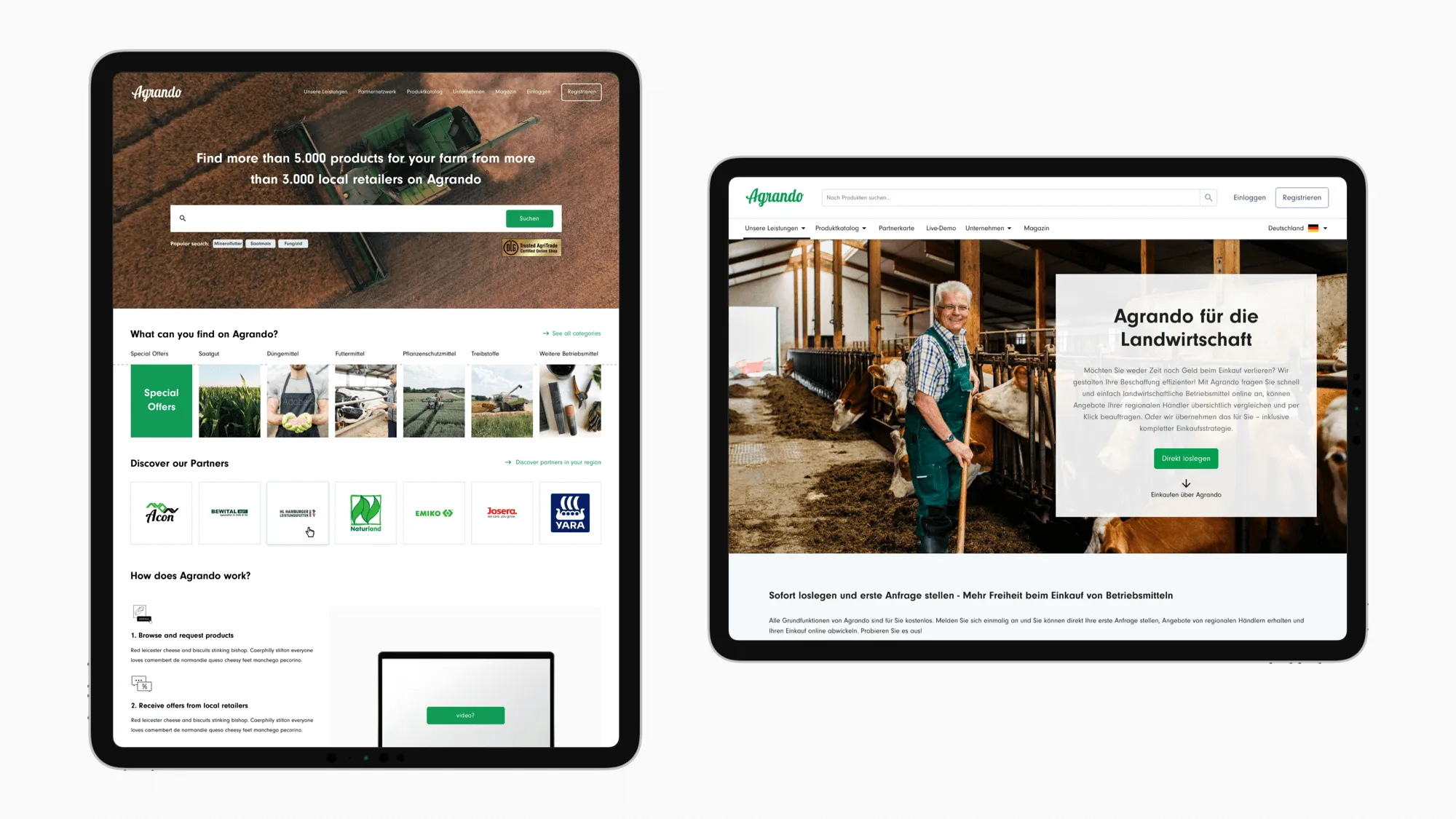 Agrando: Digital agricultural trading for 20,000+ farmers and traders.
